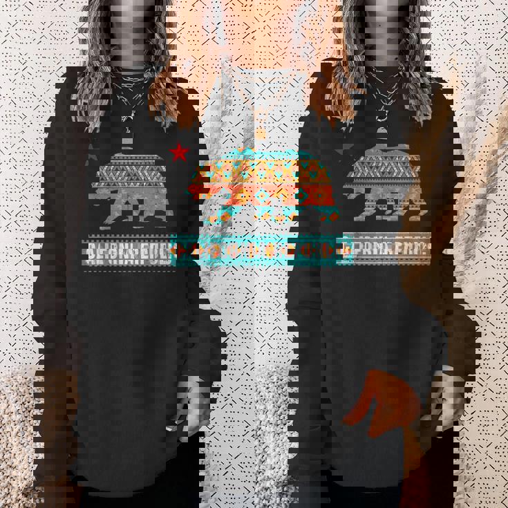 ヒッピー カリフォルニア リパブリック ネイティブ アメリカン パターン シャツ スウェットシャツ 彼女への贈り物