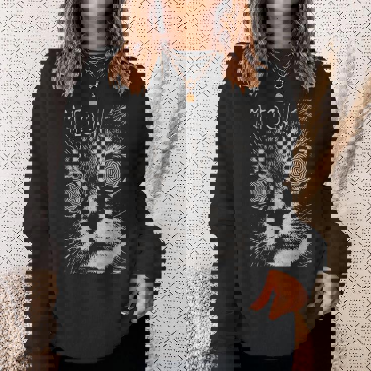 ヒップホップ Y2k Hip Hop Cat ヴィンテージ ヒップスター レトロ エッジの効いたストリートウェア 猫 スウェットシャツ 彼女への贈り物