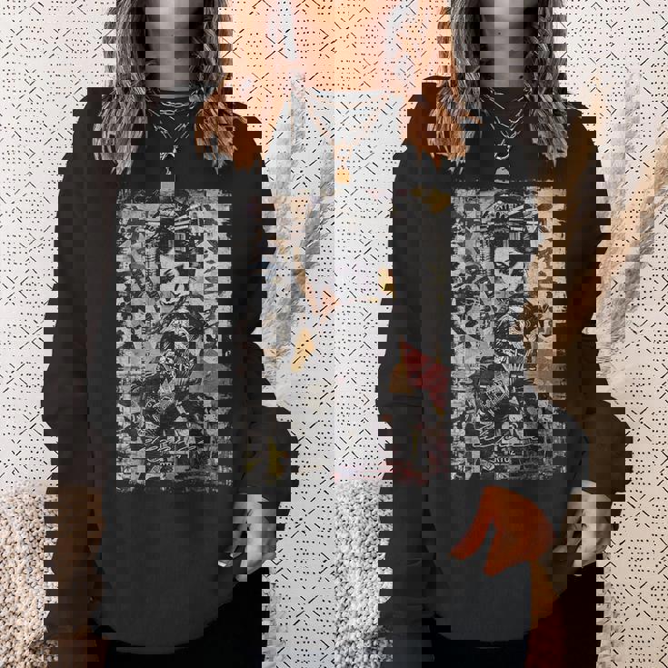 ヒップホップ Y2k ヴィンテージ ヒップスター エッジの効いたアーバン ストリートウェア 芸者 スウェットシャツ 彼女への贈り物