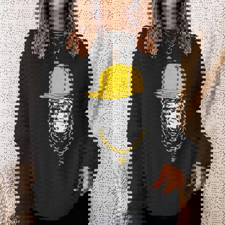 ヒップホップ ゴリラ ラッパー スウェットシャツ 彼女への贈り物