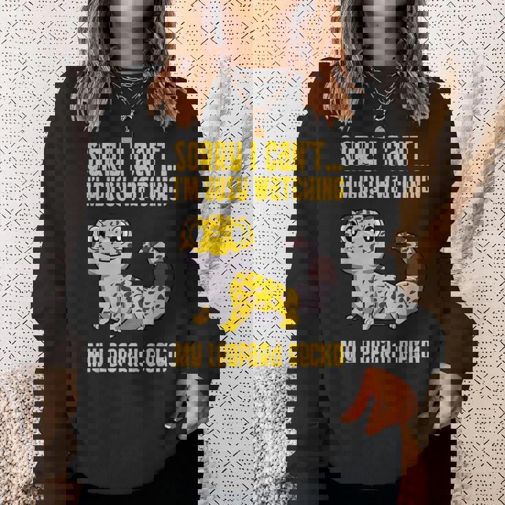 ヒョウモントカゲモドキについて考える かわいいトカゲ スウェットシャツ 彼女への贈り物