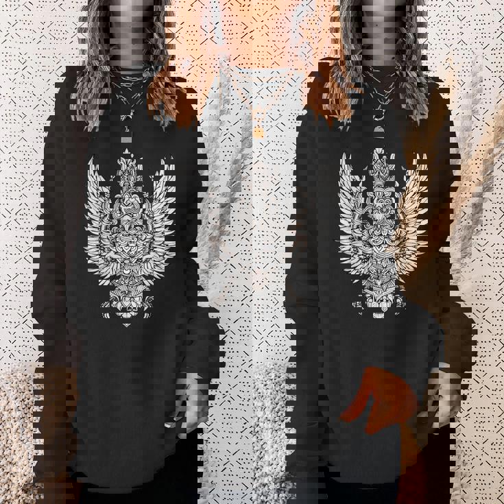 ヒンドゥー神話 ガルーダ ヒンドゥー教のガルーダ ヒンドゥー教の神ガルーダ スウェットシャツ 彼女への贈り物