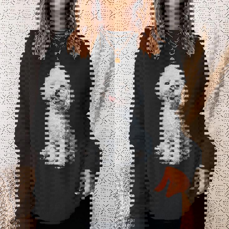 ビションフリーゼ 犬 モチーフ ペット イラスト ビションフリーゼ スウェットシャツ 彼女への贈り物