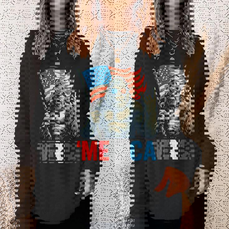 ビッグフット メリカ ロック アメリカ国旗 愛国的 7月4日 スウェットシャツ 彼女への贈り物