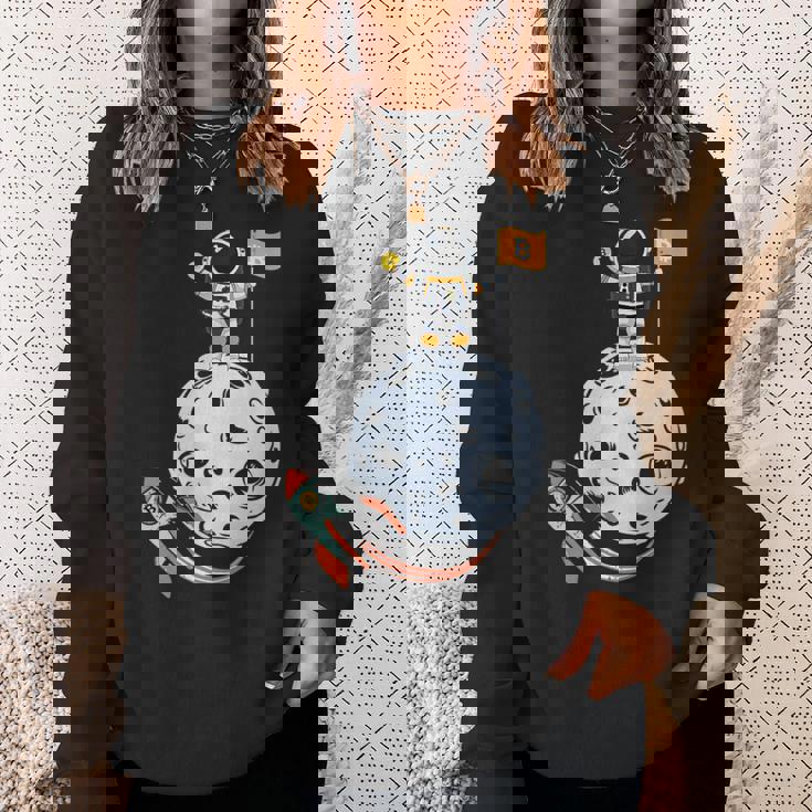 ビットコイン・ザ・ムーン・クリプト スウェットシャツ 彼女への贈り物