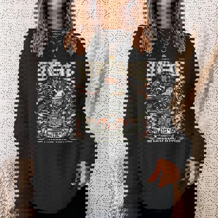 ビンテージ 1961 1961年生まれ 63歳の誕生日 バイクバイカー スウェットシャツ 彼女への贈り物