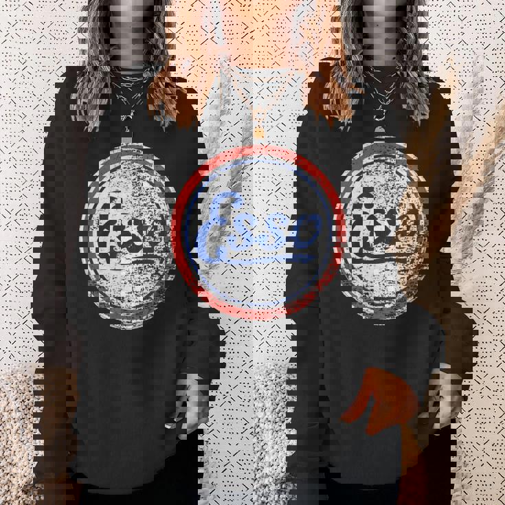 ビンテージ Esso ガソリンスタンドサイン スウェットシャツ 彼女への贈り物