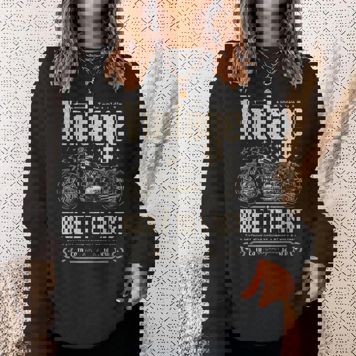 ビンテージ バイク バイカー バイクの誕生日 1954 年生まれ スウェットシャツ 彼女への贈り物