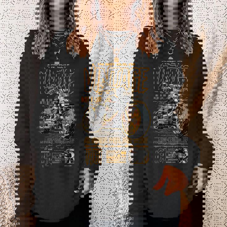 ビンテージ バイク バイカー バイクの誕生日 1961 年生まれ スウェットシャツ 彼女への贈り物