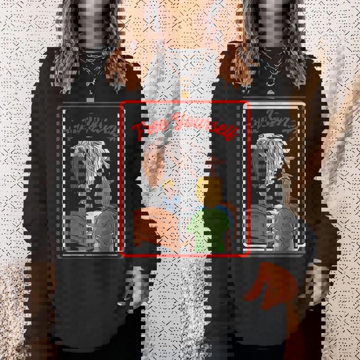 ビンテージ ホラー、取り憑かれた悪魔から解放される スウェットシャツ 彼女への贈り物