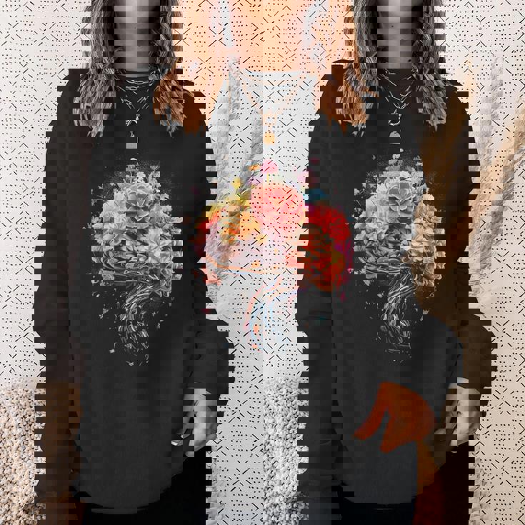 ビンテージ 人体解剖学 脳 カラフル 脳 科学と芸術 スウェットシャツ 彼女への贈り物