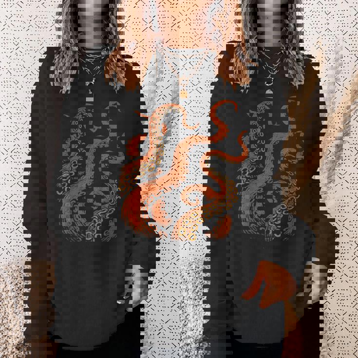 ビンテージ海モンスターtシャツ ディープオーシャンアートグラフィックtシャツ スウェットシャツ 彼女への贈り物