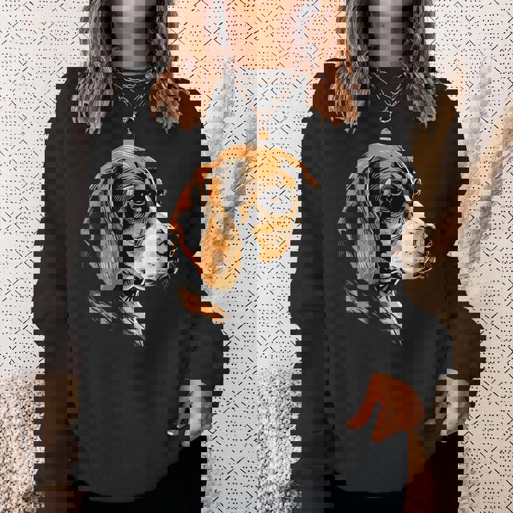 ビーグル子犬ビーグル狩猟犬かわいい犬イングリッシュビーグル スウェットシャツ 彼女への贈り物