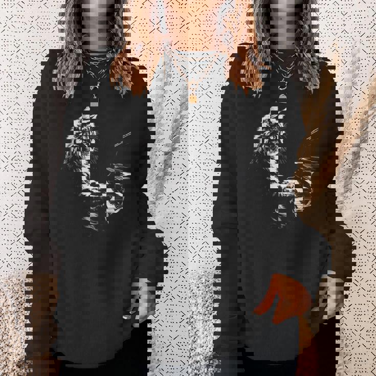 ピアノを弾く猫 ヴィンテージ ジャズ ミュージシャン ピアニスト スウェットシャツ 彼女への贈り物