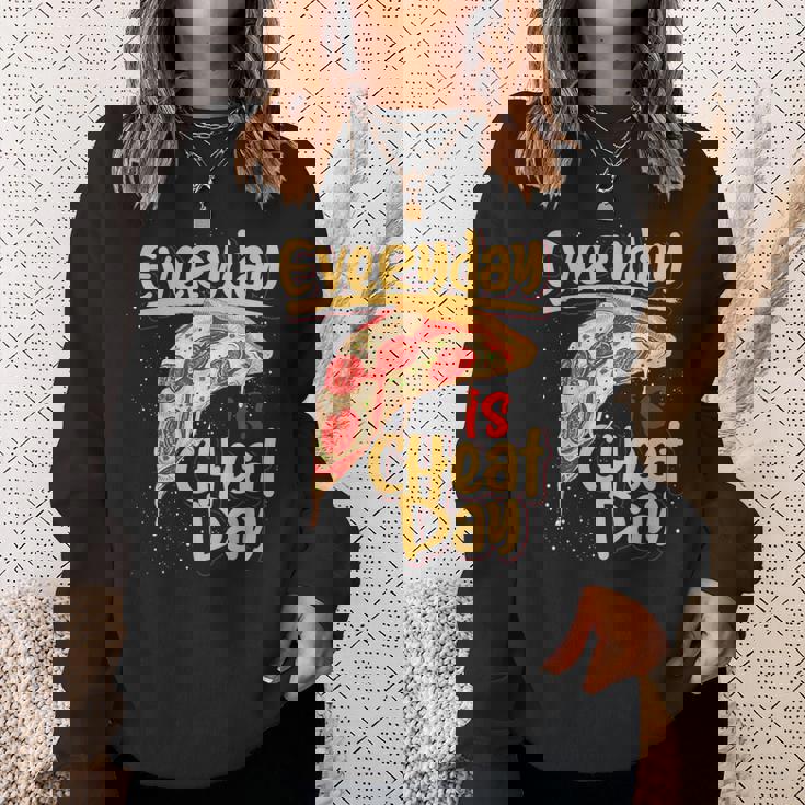 ピザ 美味しい食べ物 恋人 炭酸 不健康なダイエット チートデー スウェットシャツ 彼女への贈り物