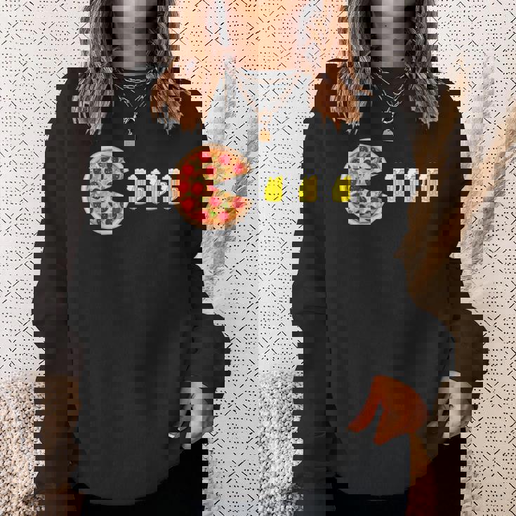 ピザとビール 楽しいピザ ナイトゲーマー ピザ スウェットシャツ 彼女への贈り物