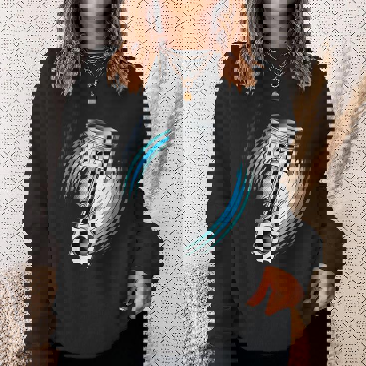 ピストンパワー 車愛好家のためのダイナミックエンジンデザイン スウェットシャツ 彼女への贈り物