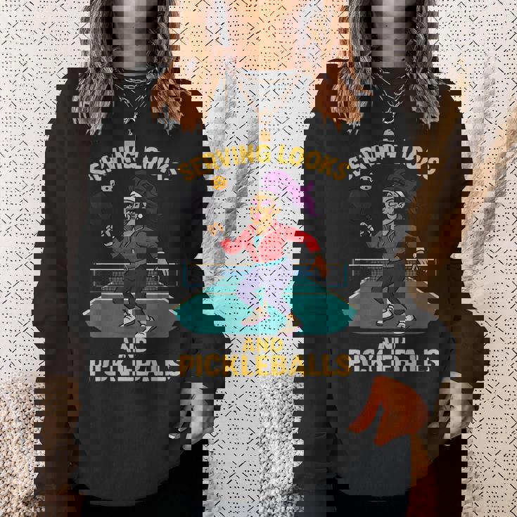 ピックルボールドラッグコート歌姫デザイン。 スウェットシャツ 彼女への贈り物