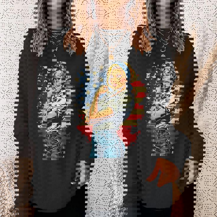 ピンアップセクシースタイルアメリカの象徴 スウェットシャツ 彼女への贈り物