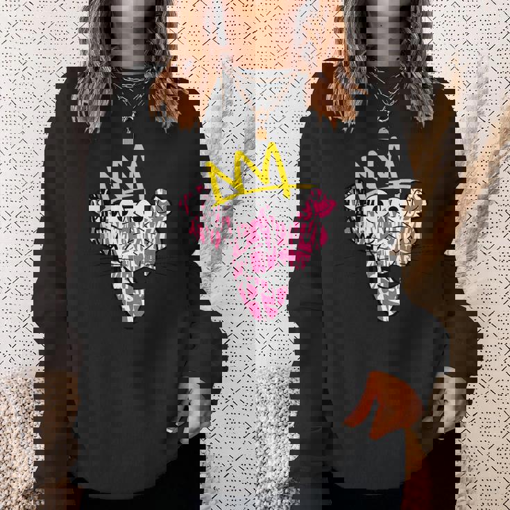 ピンクパンサー 王冠グラフィティアート スウェットシャツ 彼女への贈り物