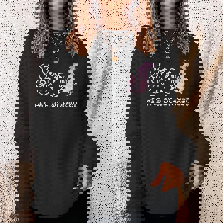 ピースラブウーパールーパールーパーレトロウーパールーパーラバー スウェットシャツ 彼女への贈り物