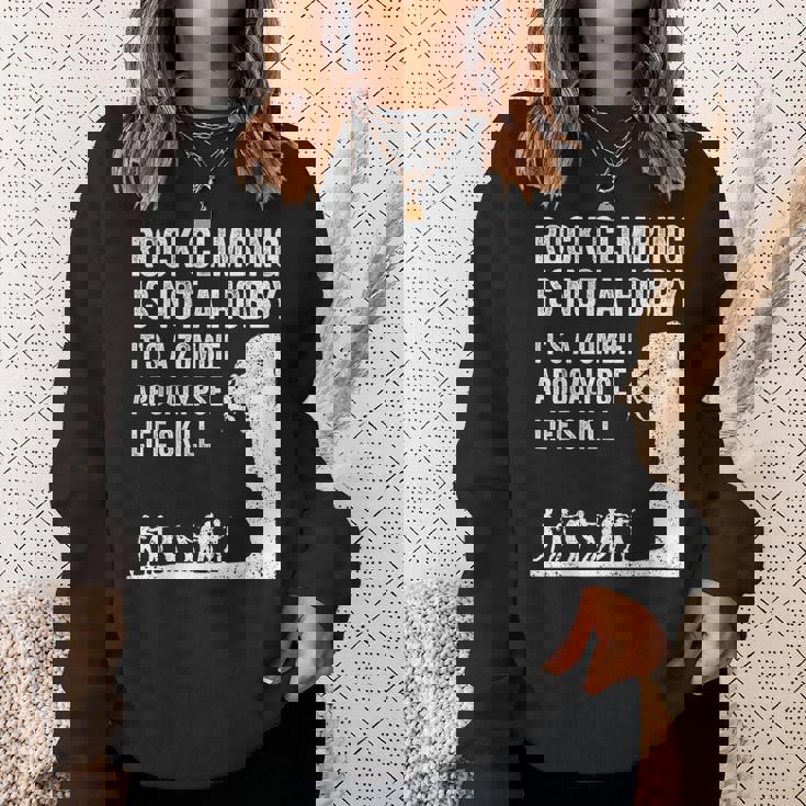 ファニーロッククライマーギフト 男女兼用 クールなゾンビクライミングに スウェットシャツ 彼女への贈り物