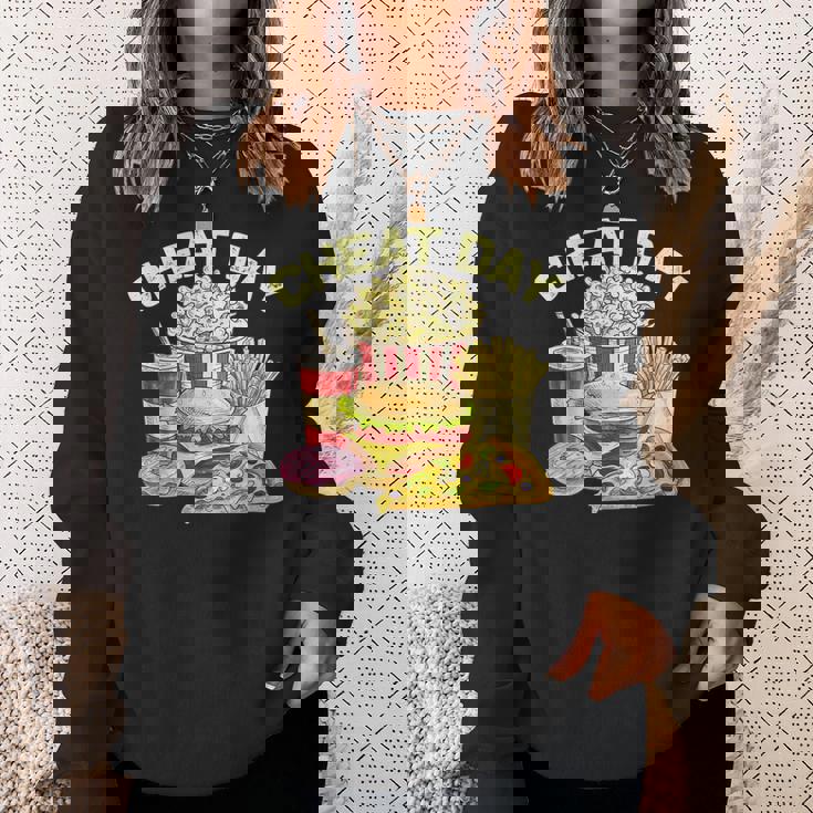 ファーストフード バーガー ピザ ドーナツ フィットネス ギフト スガロの日 スウェットシャツ 彼女への贈り物