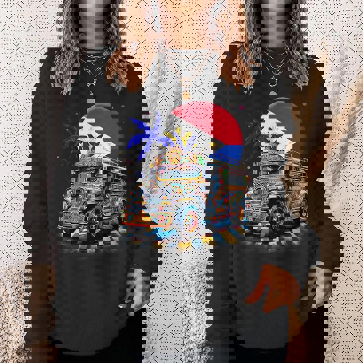 フィリピン 国旗 誇り フィリピン フィリピン ジープニー スウェットシャツ 彼女への贈り物