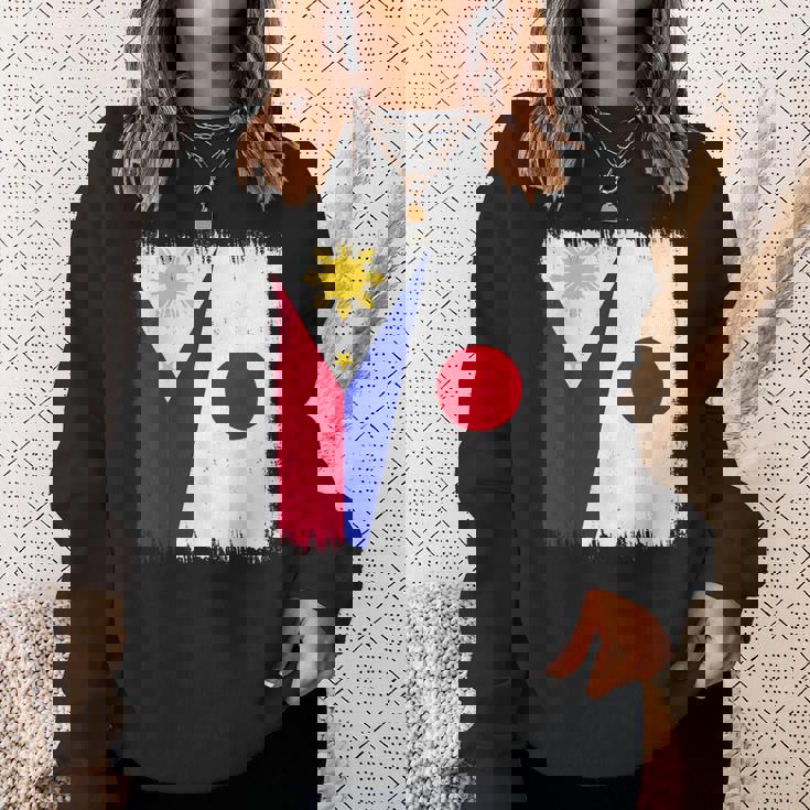 フィリピン 日本 ハーフフラッグ ウェア フィリピン ジャパニーズルーツ スウェットシャツ 彼女への贈り物