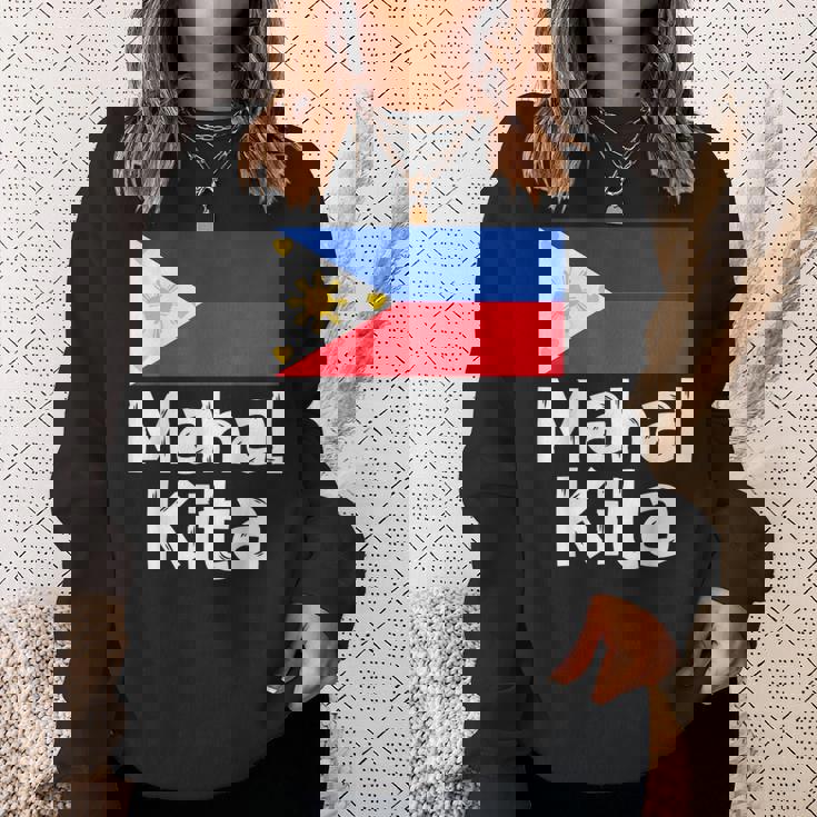 フィリピン国旗 Mahal Kita I Love You タガログ語 ピノイ フィリピン語 スウェットシャツ 彼女への贈り物