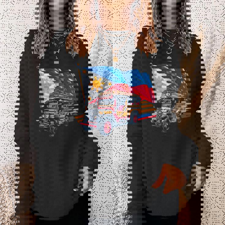 フィリピン国旗 誇り高きフィリピン土産 フィリピンジープニー スウェットシャツ 彼女への贈り物