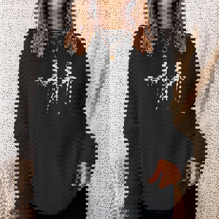 フィロ-フィクション-ニーチェ＆フロイト-映画パロディギフト スウェットシャツ 彼女への贈り物