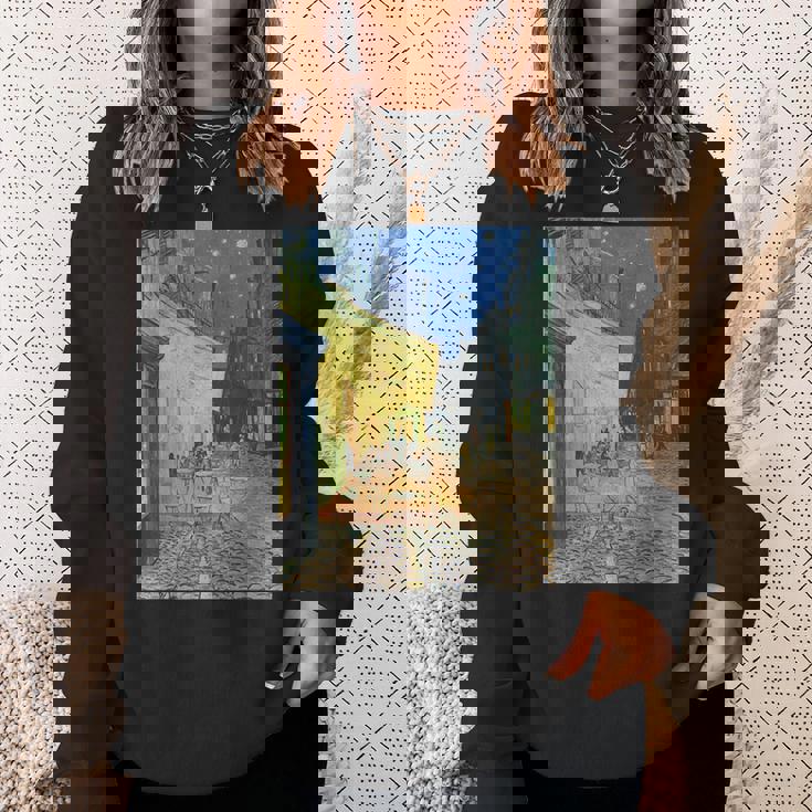 フィンセントファンゴッホの夜のカフェテラス スウェットシャツ 彼女への贈り物