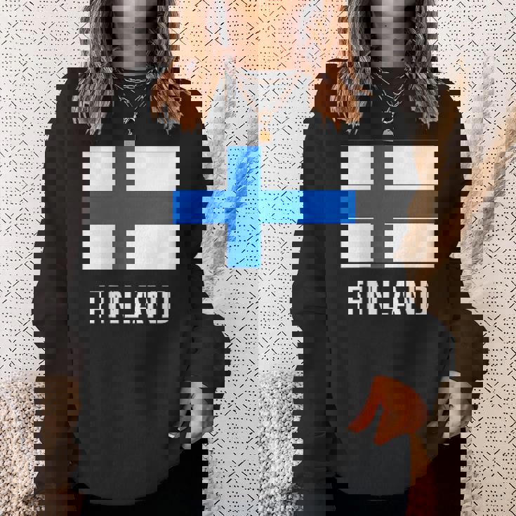 フィンランドの国旗 スウェットシャツ 彼女への贈り物