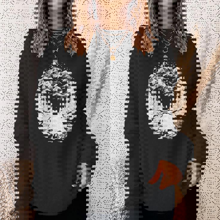 フォレストマウンテンの面白いスクオンク 星 Cryptid 内向性 スウェットシャツ 彼女への贈り物