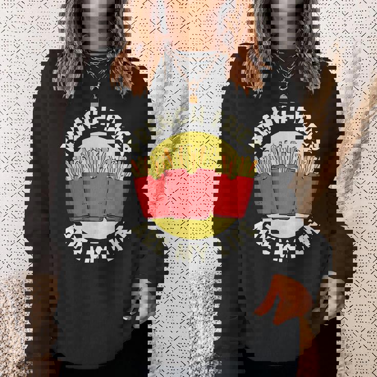 フライドポテト フライドポテトは私の人生 フライドポテト スウェットシャツ 彼女への贈り物