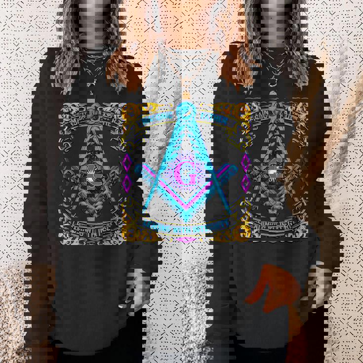 フリーメーソンのシンボル「誠実さをもってリードするフリーメーソンの父」 スウェットシャツ 彼女への贈り物