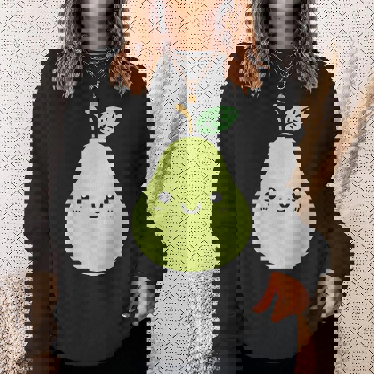 フルーツ 梨 小さなミニマリストのシンプルな梨 スウェットシャツ 彼女への贈り物