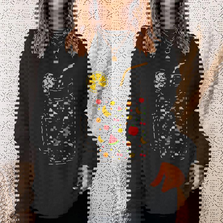 フルーツスムージー、健康的な食事、フルーツジュース、夏 スウェットシャツ 彼女への贈り物