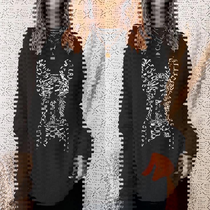 フレンチブルドッグ タイポグラフィ ワードアート フレンチ 犬 ギフト スウェットシャツ 彼女への贈り物