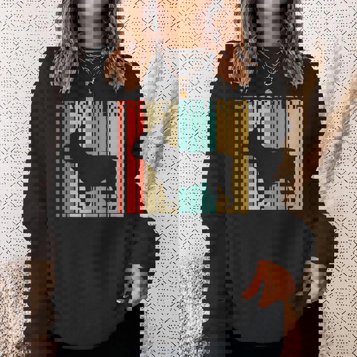 フレンチブルドッグ レトロ フレンチリー 犬 犬の飼い主 フレンチドッグ スウェットシャツ 彼女への贈り物