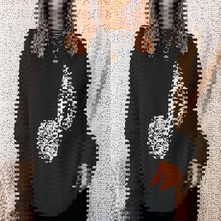 フレンチホルンのドローイング スウェットシャツ 彼女への贈り物