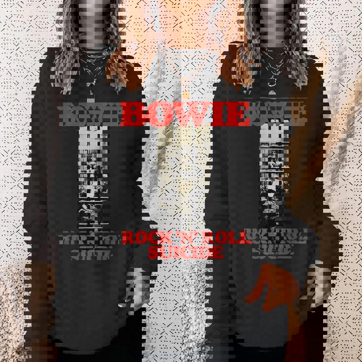 ブライアン・ウォードによるデヴィッド・ボウイ・ロックンロール自殺写真 スウェットシャツ 彼女への贈り物