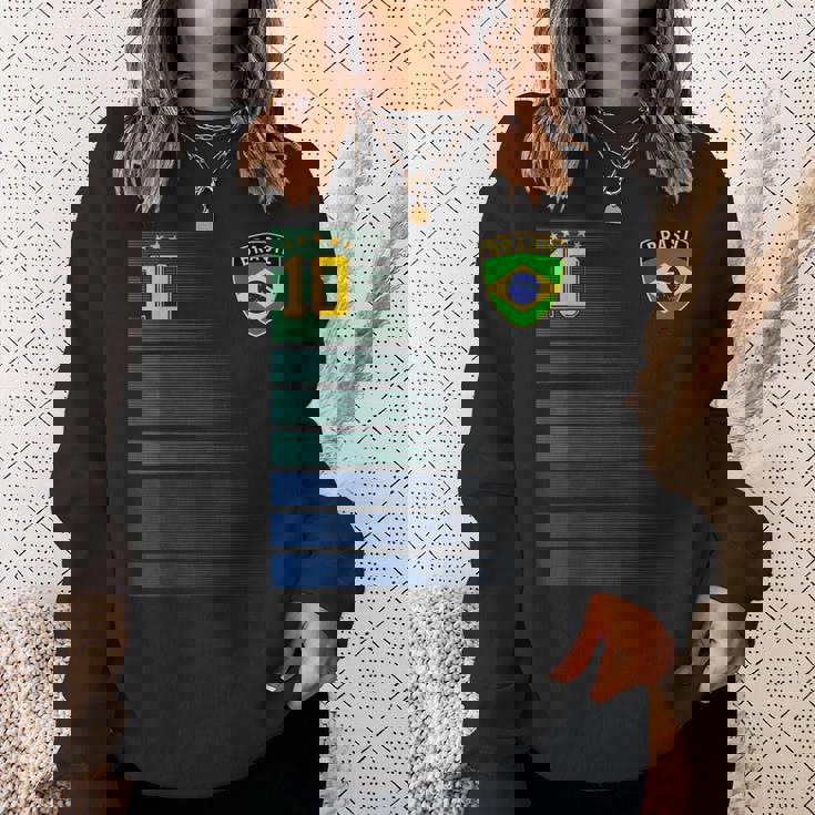 ブラジル サッカーファン ジャージ ブラジル国旗 フットボール愛好家 スウェットシャツ 彼女への贈り物