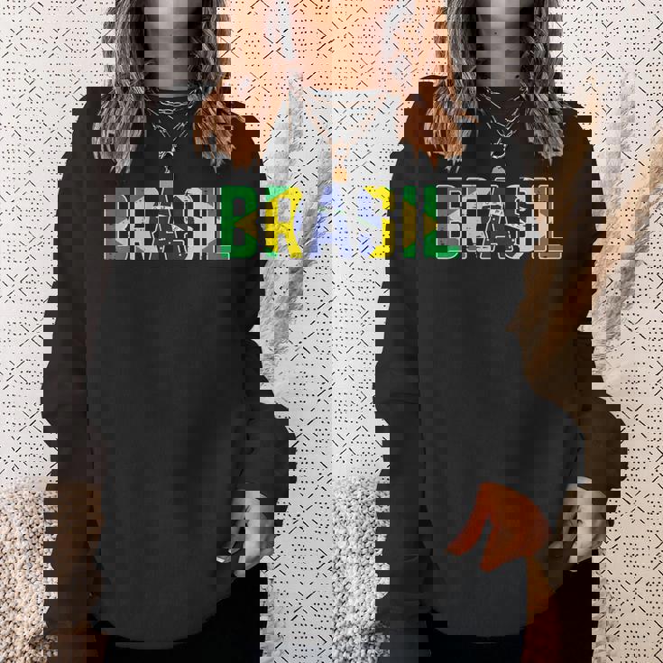 ブラジル国旗 ブラジリアンサッカーファン メンズ レディース ボーイズ ガールズ キッズ スウェットシャツ 彼女への贈り物