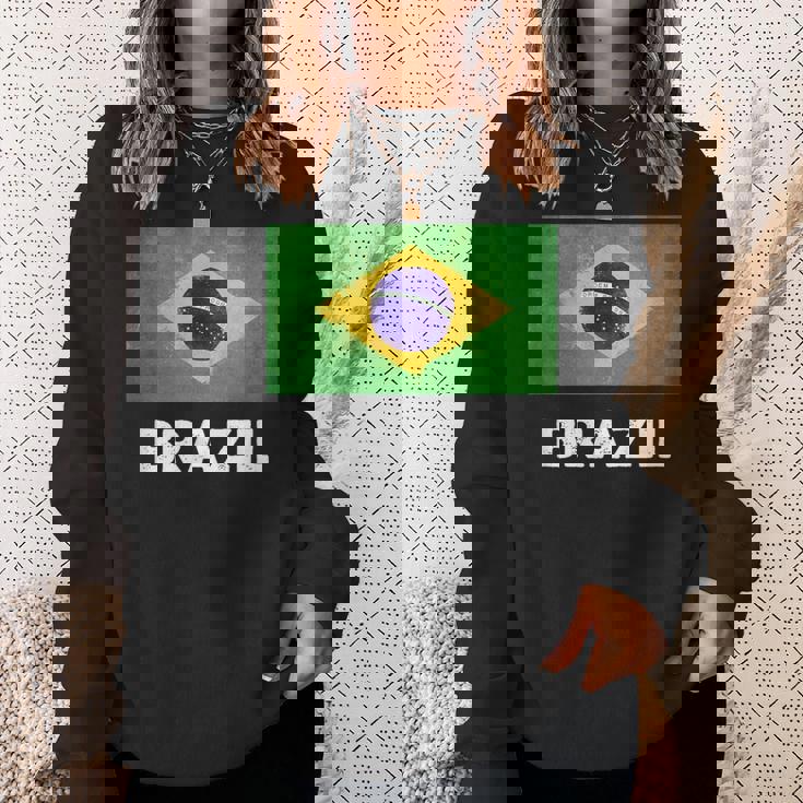 ブラジル国旗tシャツ スウェットシャツ 彼女への贈り物