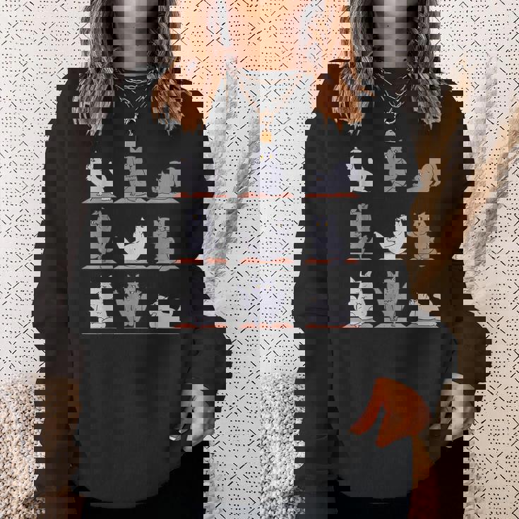 ブリティッシュショートヘアキャット ヨガ スウェットシャツ 彼女への贈り物