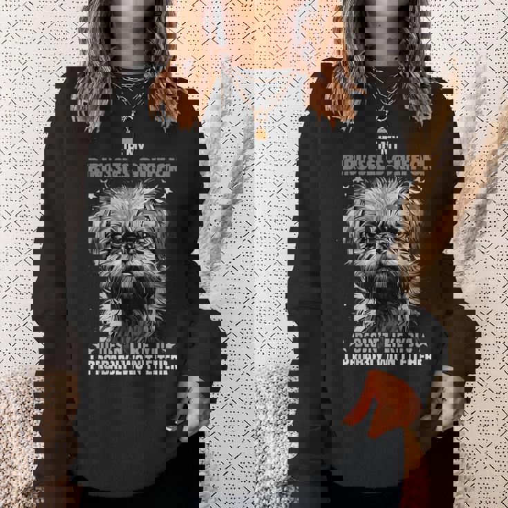 ブリュッセル グリフォン 愛犬家の飼い主のためのデザイン ブリュッセル グリフォン スウェットシャツ 彼女への贈り物