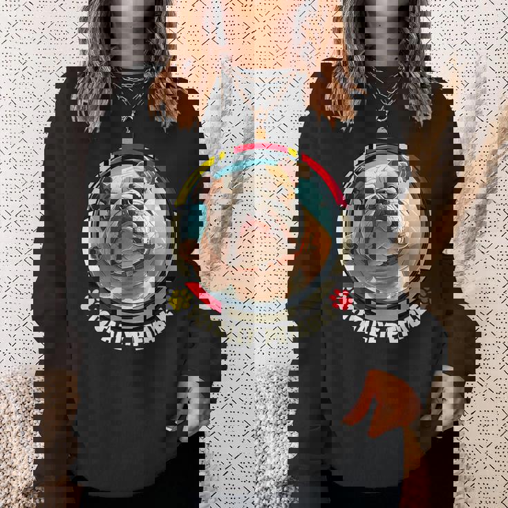 ブルドッグの飼い主 漫画で見る愛玩用ブルドッグ スウェットシャツ 彼女への贈り物