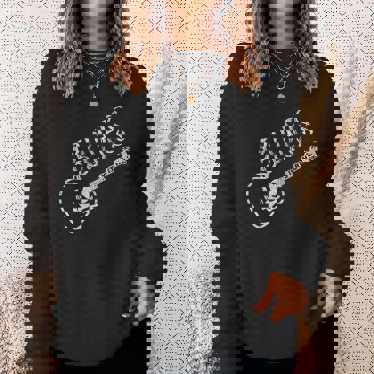 ブルースミュージックギターブルースイズトゥルースヴィンテージ スウェットシャツ 彼女への贈り物